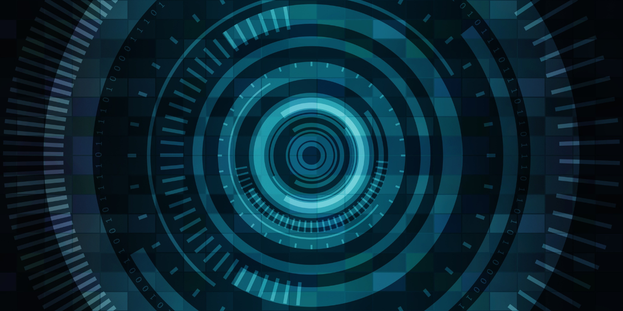 Abstract blue circular images