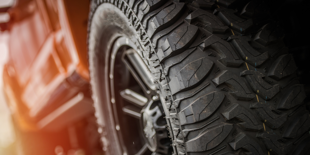 Closeup images of a truck tire
