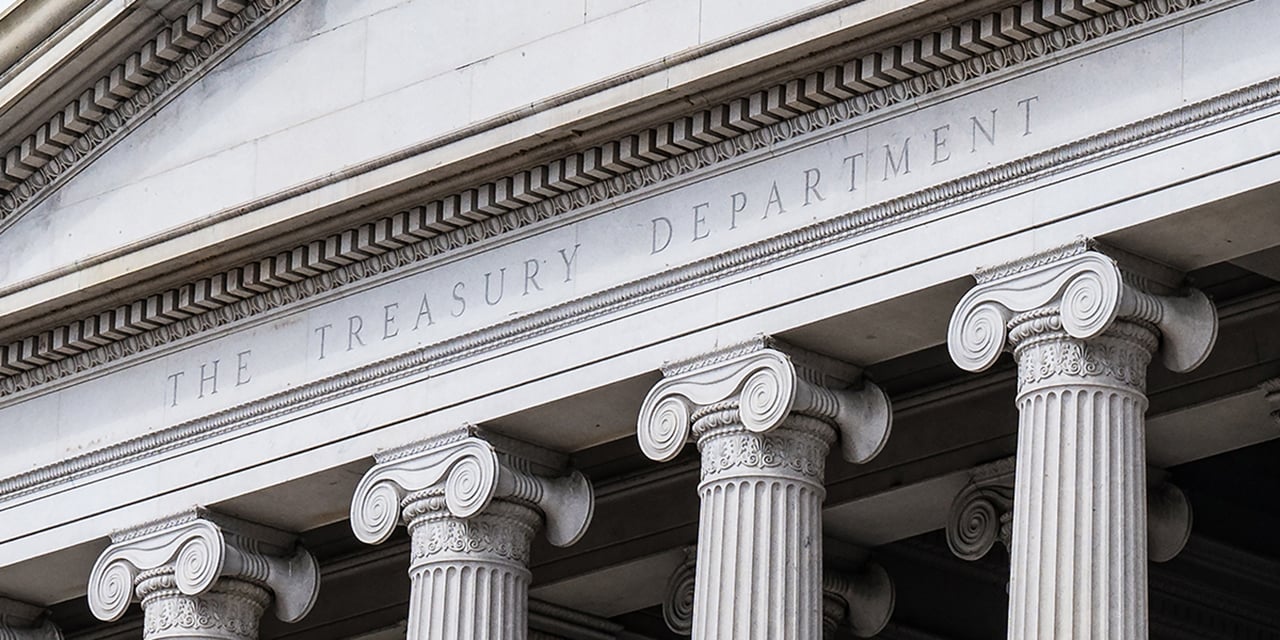 The Treasury Department building.